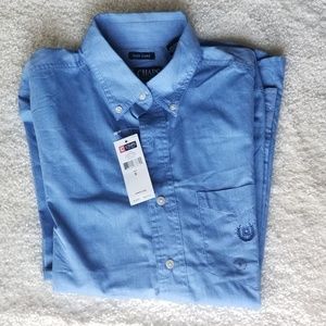 Chaps Men Button down Long Sleeve Polo Shirt